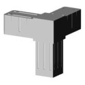 Corner T-Connector (3 axes, 3 slots) – for profile 20x20x1.5 mm - grey (Klemp)
