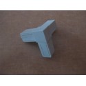 Corner T-Connector (3 axes, 3 slots) – for profile 20x20x1.5 mm - grey (Klemp)