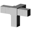 Corner Elbow (3 axes, 4 slots) – for profile 20x20x1.5 mm - grey (Klemp) Corner Elbow (3 axes, 4 slots) – for profile 20x20x1.5 mm - grey (Klemp)