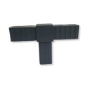 Connecteur en T (2 axes, 3 emplacements) – pour profil 20x20x1,5 mm - anthracite (Klemp)