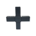 Krzyżak (2 osie, 4 gniazda) – Antracyt - do profila 20x20x1,5 mm (Klemp) Krzyżak (2 osie, 4 gniazda) – Antracyt - do profila 20x20x1,5 mm (Klemp)