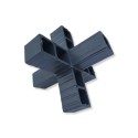Connecteur croisé (3 axes, 6 emplacements) – pour profil 20x20x1,5 mm - anthracite (Klemp)