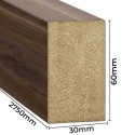 Lattes MDF autoportantes 10pc Noyer - 30x60mm (Klemp)