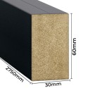 Vrijstaande MDF-latten 10pcs Zwart - 30x60mm (Klemp) Vrijstaande MDF-latten 10pcs Zwart - 30x60mm (Klemp)
