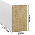 Listones de MDF independientes 10pc Estera blanca - 30x60mm (Klemp) Listones de MDF independientes 10pc Estera blanca - 30x60mm (Klemp)