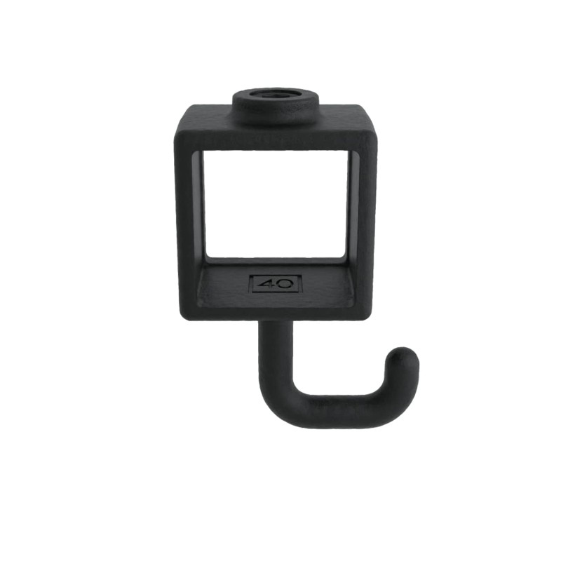 Gancho retorcido Tipo 64S, 40 mm, Negro (Klemp) - Abrazaderas de tubo
