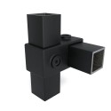 Cruce 90° Tipo 28S, 40 mm, Negro (Klemp) Cruce 90° Tipo 28S, 40 mm, Negro (Klemp)