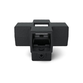 Four socket cross Type 26S, 40 mm, Black (Klemp)
