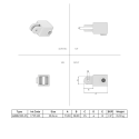 Conector hembra Tipo 42S, 25 mm, Negro (Klemp) Conector hembra Tipo 42S, 25 mm, Negro (Klemp)