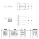 Metalowa zatyczka cienka Typ 184, 33,7 mm, Ocynk (Klemp) Metalowa zatyczka cienka Typ 184, 33,7 mm, Ocynk (Klemp)