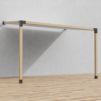 Muurpergola met schuin dak 10° (Klemp)