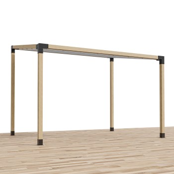 Vrijstaande pergola met schuin dak 10° (Klemp)