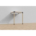 Wall-mounted wooden pergola straight (Klemp)