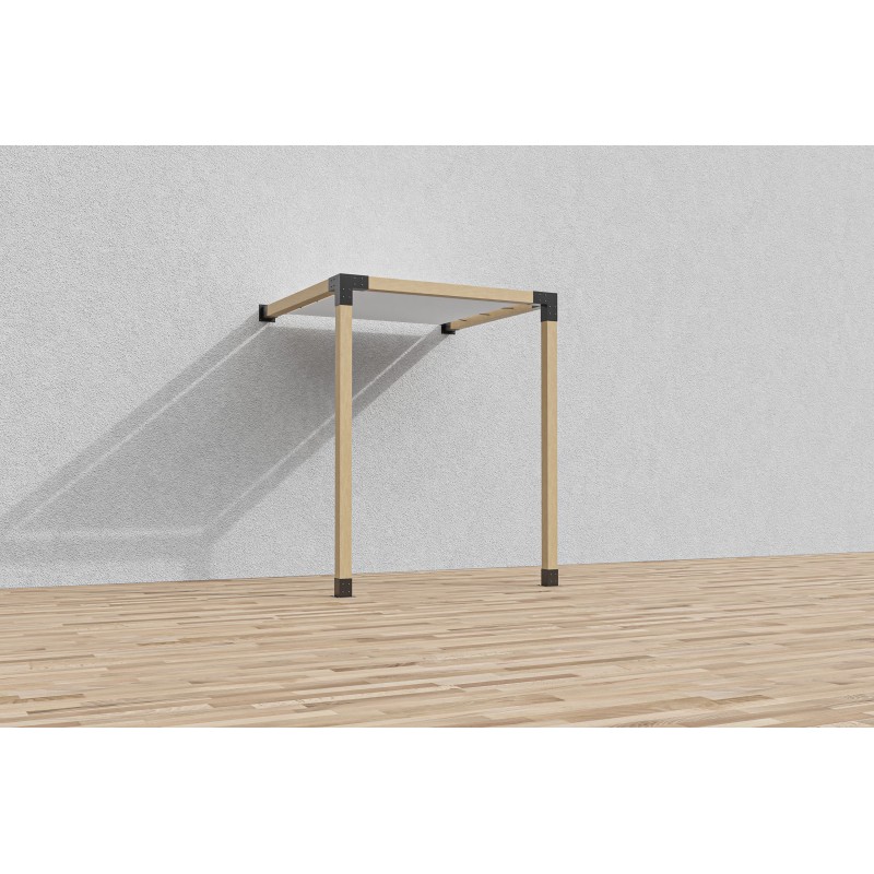 Wall-mounted wooden pergola straight (Klemp) - Wooden Pergolas