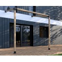 Pérgola de madera adosada recta (Klemp)