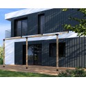 Pergola a parete con tetto inclinato 10° (Klemp)