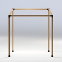 Pérgola independiente con techo inclinado a 10° (Klemp)