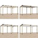 Pérgola de pared con techo inclinado a 10° (Klemp)