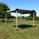 Pérgola de madera adosada recta (Klemp)