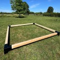 Pérgola independiente con techo inclinado a 10° (Klemp)
