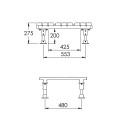 Mini overstapbrug met 200 mm doorlaat (Kee Safety) Mini overstapbrug met 200 mm doorlaat (Kee Safety)