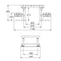 Mini plateforme de passage autoportante avec dégagement de 400 mm (Kee Safety) Mini plateforme de passage autoportante avec dégagement de 400 mm (Kee Safety)