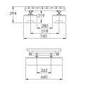 Mini plateforme de passage autoportante avec dégagement de 200 mm (Kee Safety) Mini plateforme de passage autoportante avec dégagement de 200 mm (Kee Safety)