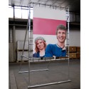 Freistehender Banner Aluminium Spannrahmen (Klemp) Freistehender Banner Aluminium Spannrahmen (Klemp)