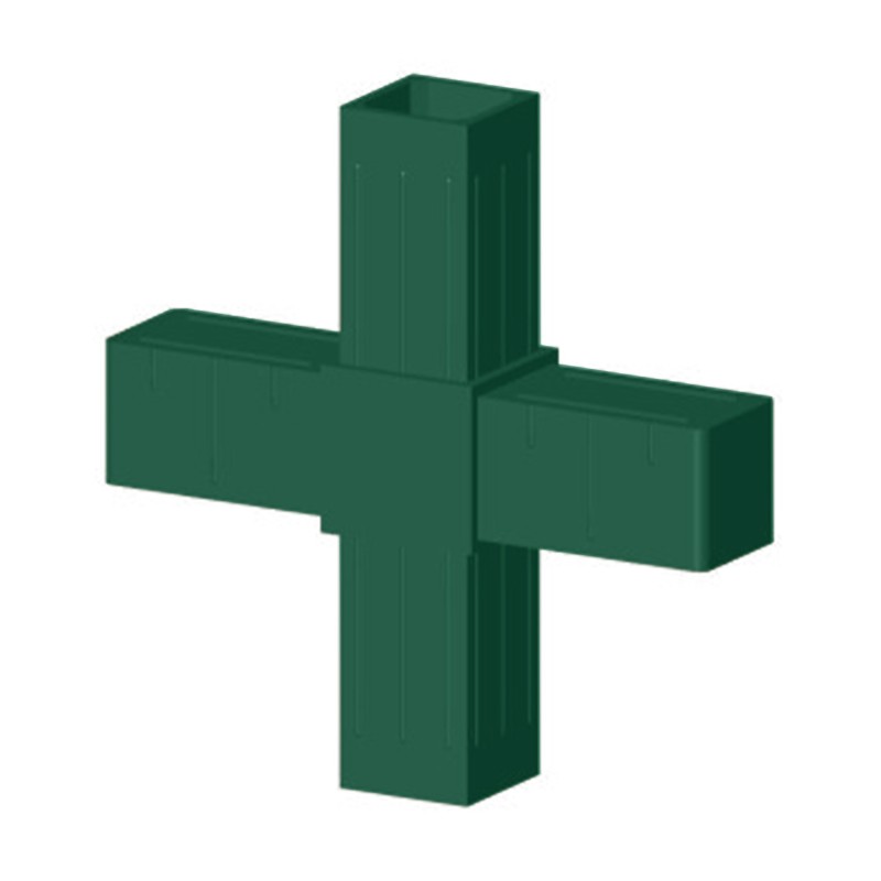 Cross Connector (2 axes, 4 slots) – for tube 20x20x2 mm - green (Klemp) - Plastic connectors for square profiles Cross Connector (2 axes, 4 slots) – for tube 20x20x2 mm - green (Klemp) - Plastic connectors for square profiles