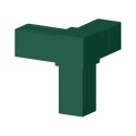 Connecteur en T d’angle (3 axes, 3 emplacements) – pour tube 20x20x2 mm - vert (Klemp) Connecteur en T d’angle (3 axes, 3 emplacements) – pour tube 20x20x2 mm - vert (Klemp)