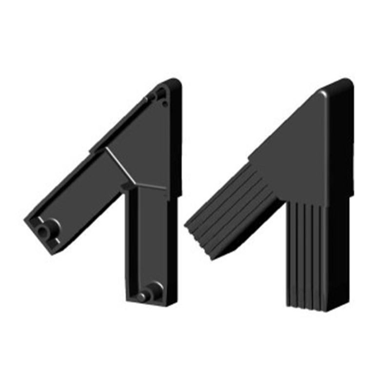 Curva 90° (2 assi, 2 ingressi) – per tubo 25x25x2 mm - nero (Klemp) - Giunti in plastica per profili quadrati Curva 90° (2 assi, 2 ingressi) – per tubo 25x25x2 mm - nero (Klemp) - Giunti in plastica per profili quadrati