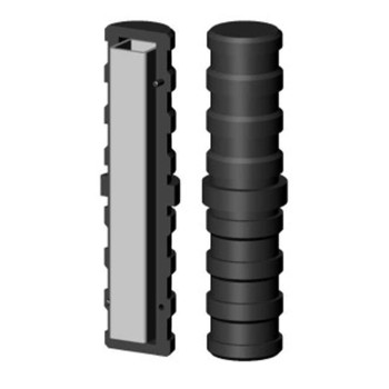 Gerade Steckverbindung / Muffe / Verlängerung – für Rohr 20x2 mm mit Stahlkern - schwarz (Klemp)