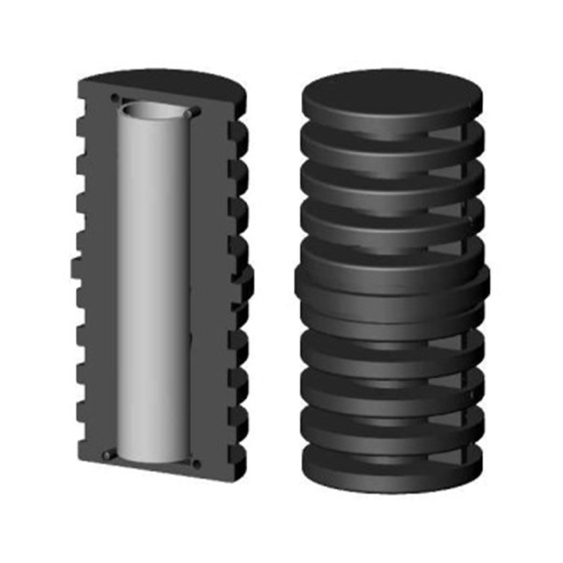 Straight connector / Coupling / Extension – for tube 50x2 mm with metal core - black (Klemp) - Plastic connectors for round profiles Straight connector / Coupling / Extension – for tube 50x2 mm with metal core - black (Klemp) - Plastic connectors for round profiles