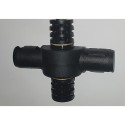Eckwinkel (3 Achsen, 4 Öffnungen) – für Rohr 30x2 mm - schwarz (Klemp) Eckwinkel (3 Achsen, 4 Öffnungen) – für Rohr 30x2 mm - schwarz (Klemp)