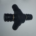 Eckwinkel (3 Achsen, 4 Öffnungen) – für Rohr 30x3 mm - schwarz (Klemp) Eckwinkel (3 Achsen, 4 Öffnungen) – für Rohr 30x3 mm - schwarz (Klemp)