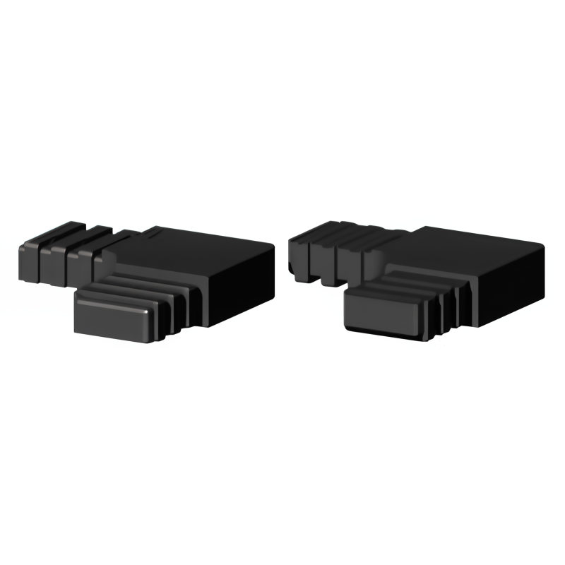 Codo 90° (2 ejes, 2 entradas) – para tubo 20x10x1 mm - negro (Klemp) - Conectores de plástico para perfiles rectangulares Codo 90° (2 ejes, 2 entradas) – para tubo 20x10x1 mm - negro (Klemp) - Conectores de plástico para perfiles rectangulares