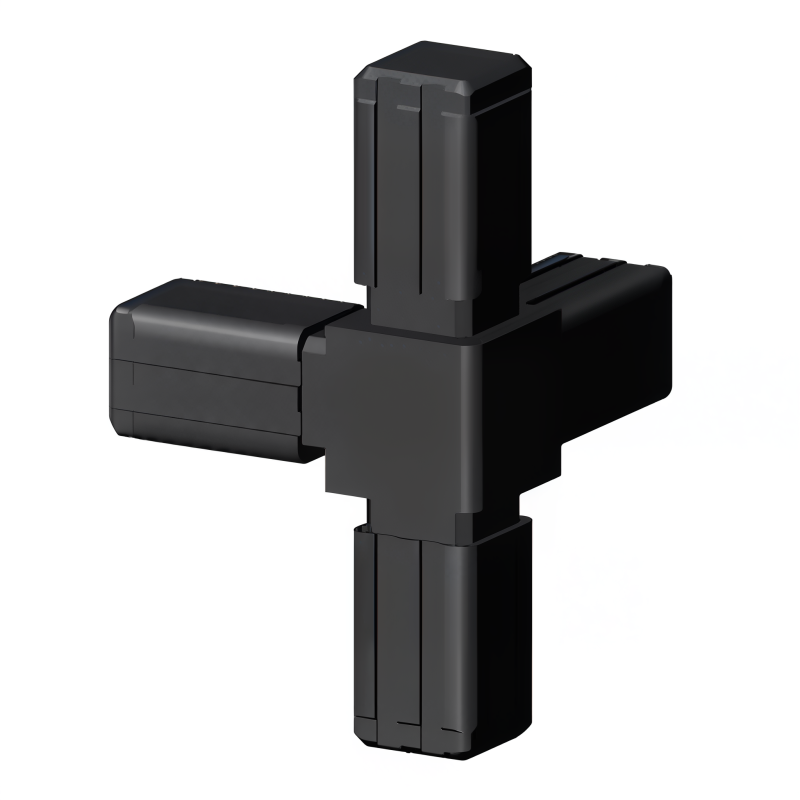 Gomito angolare (3 assi, 4 ingressi) – per tubo 13x13x1 mm - nero (Klemp) - Giunti in plastica per profili quadrati Gomito angolare (3 assi, 4 ingressi) – per tubo 13x13x1 mm - nero (Klemp) - Giunti in plastica per profili quadrati