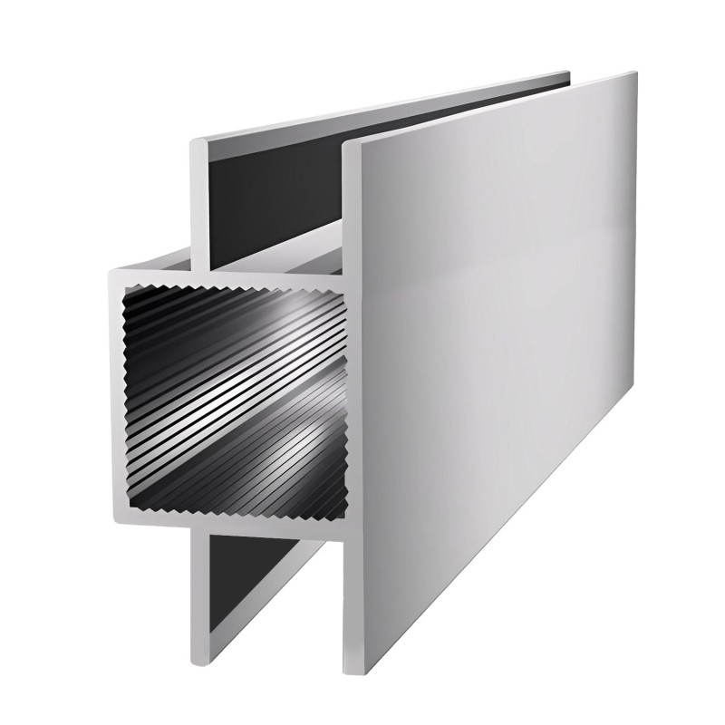 Quadratisches Aluminiumprofil mit Schienen – 20x20x2 mm - roh - 200 cm (Klemp) - Rohre Quadratisches Aluminiumprofil mit Schienen – 20x20x2 mm - roh - 200 cm (Klemp) - Rohre