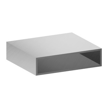 Rechteckiges Aluminiumprofil – 80x20x2 mm - roh - 200 cm (Klemp)