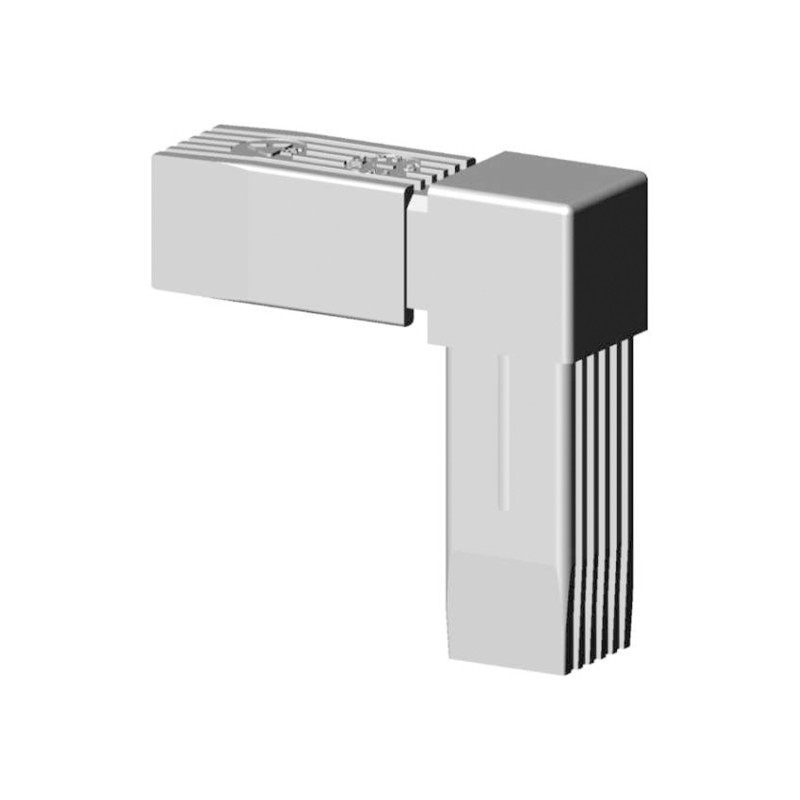 Curva 90° (2 assi, 2 ingressi) – per tubo 25x25x2 mm - grigio (Klemp) - Giunti in plastica per profili quadrati Curva 90° (2 assi, 2 ingressi) – per tubo 25x25x2 mm - grigio (Klemp) - Giunti in plastica per profili quadrati
