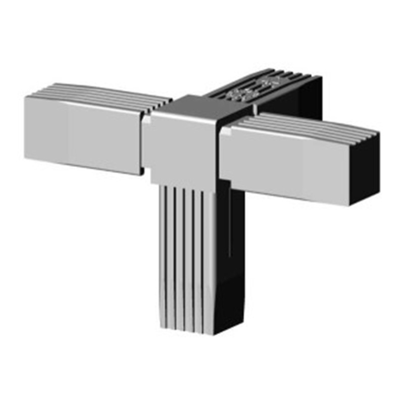 Curva angolare (3 assi, 4 ingressi) – per tubo 25x25x2 mm - grigio (Klemp) - Giunti in plastica per profili quadrati Curva angolare (3 assi, 4 ingressi) – per tubo 25x25x2 mm - grigio (Klemp) - Giunti in plastica per profili quadrati