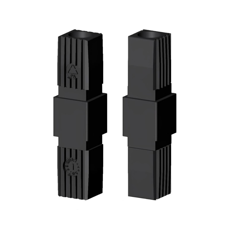 Connecteur droit / rallonge / manchon – pour tube 25x25x2 mm - noir (Klemp) - Connecteurs en plastique pour profils carrés Connecteur droit / rallonge / manchon – pour tube 25x25x2 mm - noir (Klemp) - Connecteurs en plastique pour profils carrés