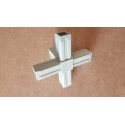 Conector cruzado (3 ejes, 5 entradas) – para tubo 30x30x2 mm - gris (Klemp) Conector cruzado (3 ejes, 5 entradas) – para tubo 30x30x2 mm - gris (Klemp)