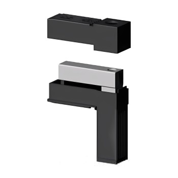 Giunto a croce (2 assi, 4 ingressi) – per tubo 25x25x2 mm - nero (Klemp)
