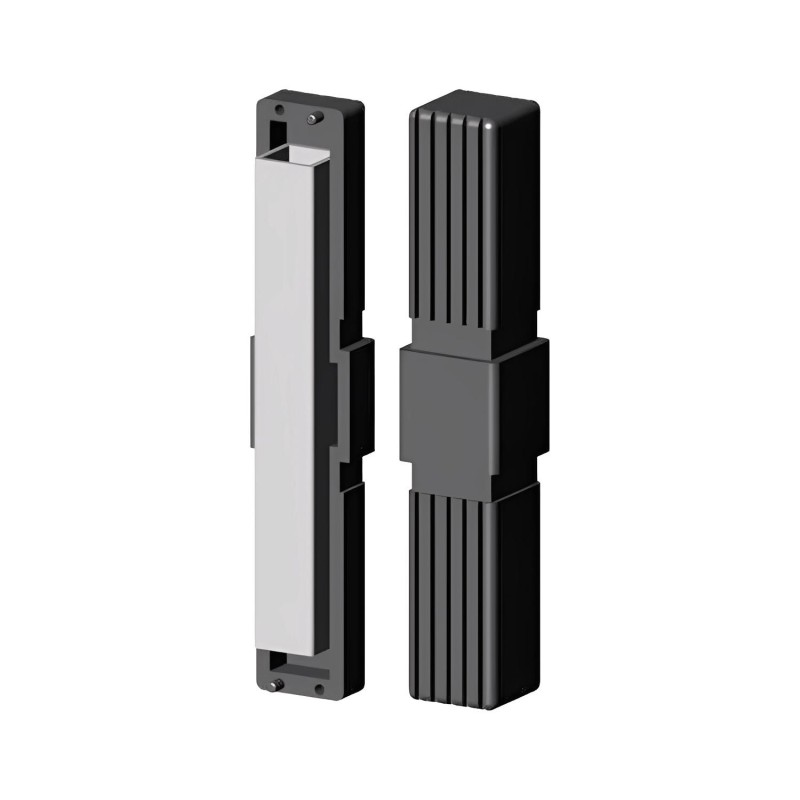 Łącznik prosty / Przedłużka / Mufa - Czarny - do rury 40x40x2 mm (Klemp) - Łączniki plastikowe do profili kwadratowych