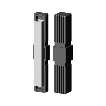 Collegamento dritto / prolunga / manicotto con nucleo metallico – per tubo 25x25x2 mm - nero (Klemp)