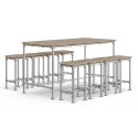 Table de bar Madrid - Argent (Klemp) Table de bar Madrid - Argent (Klemp)