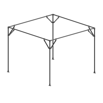 Pergola metalowa modułowa – czarna (Klemp)