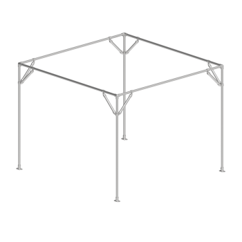Pergola metalowa modułowa – stalowa szara (Klemp)