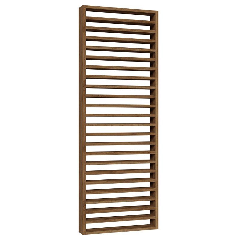Pared de lamas horizontales − Nogal − 22x90 (Klemp) - Muros calados prefabricados Pared de lamas horizontales − Nogal − 22x90 (Klemp) - Muros calados prefabricados
